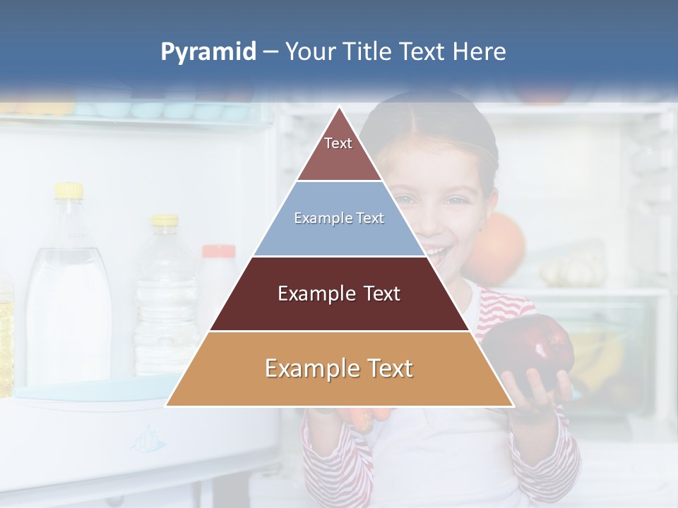 A Young Girl Holding Carrots In Front Of An Open Refrigerator PowerPoint Template