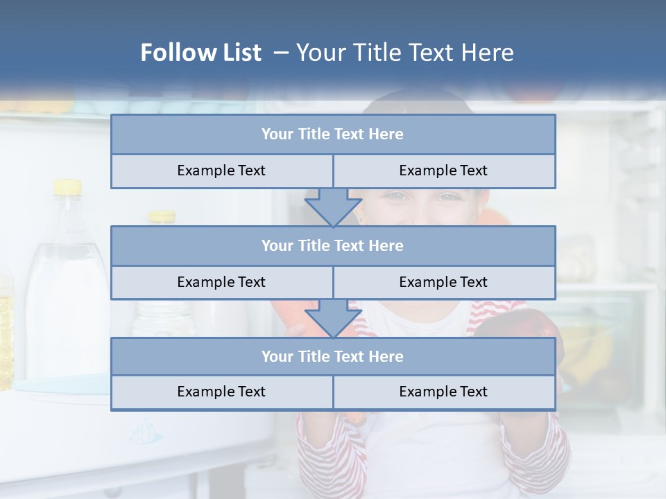 A Young Girl Holding Carrots In Front Of An Open Refrigerator PowerPoint Template