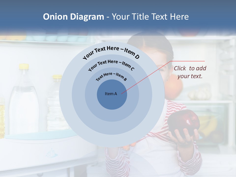 A Young Girl Holding Carrots In Front Of An Open Refrigerator PowerPoint Template