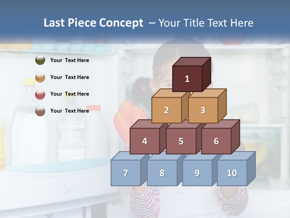 A Young Girl Holding Carrots In Front Of An Open Refrigerator PowerPoint Template