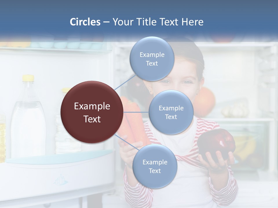 A Young Girl Holding Carrots In Front Of An Open Refrigerator PowerPoint Template