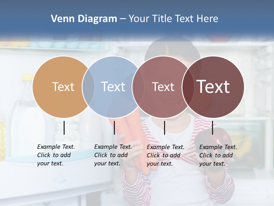 A Young Girl Holding Carrots In Front Of An Open Refrigerator PowerPoint Template