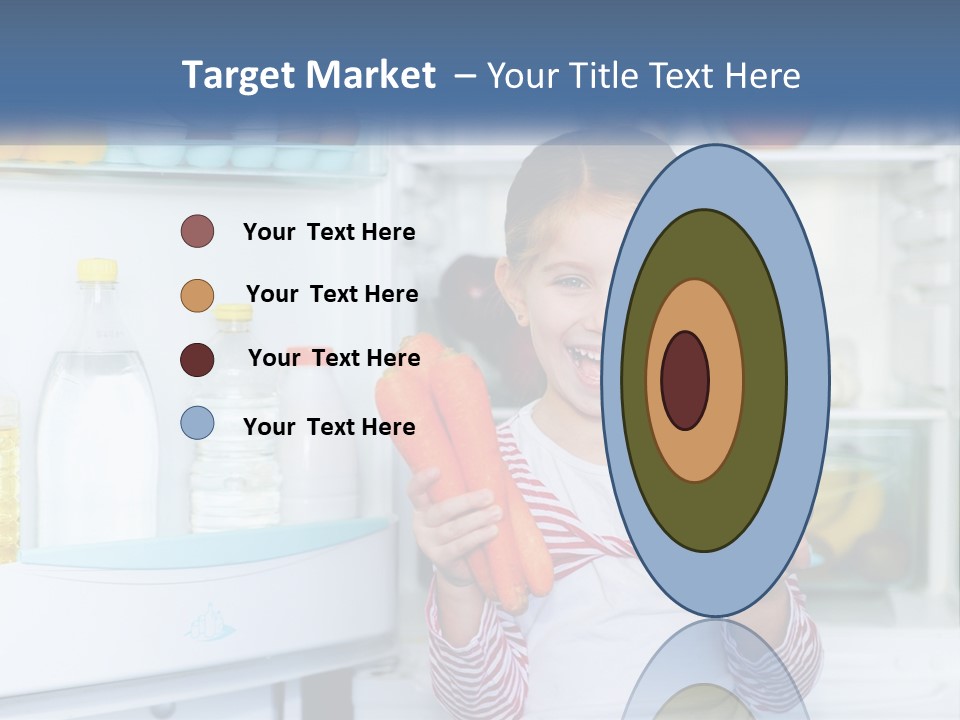 A Young Girl Holding Carrots In Front Of An Open Refrigerator PowerPoint Template
