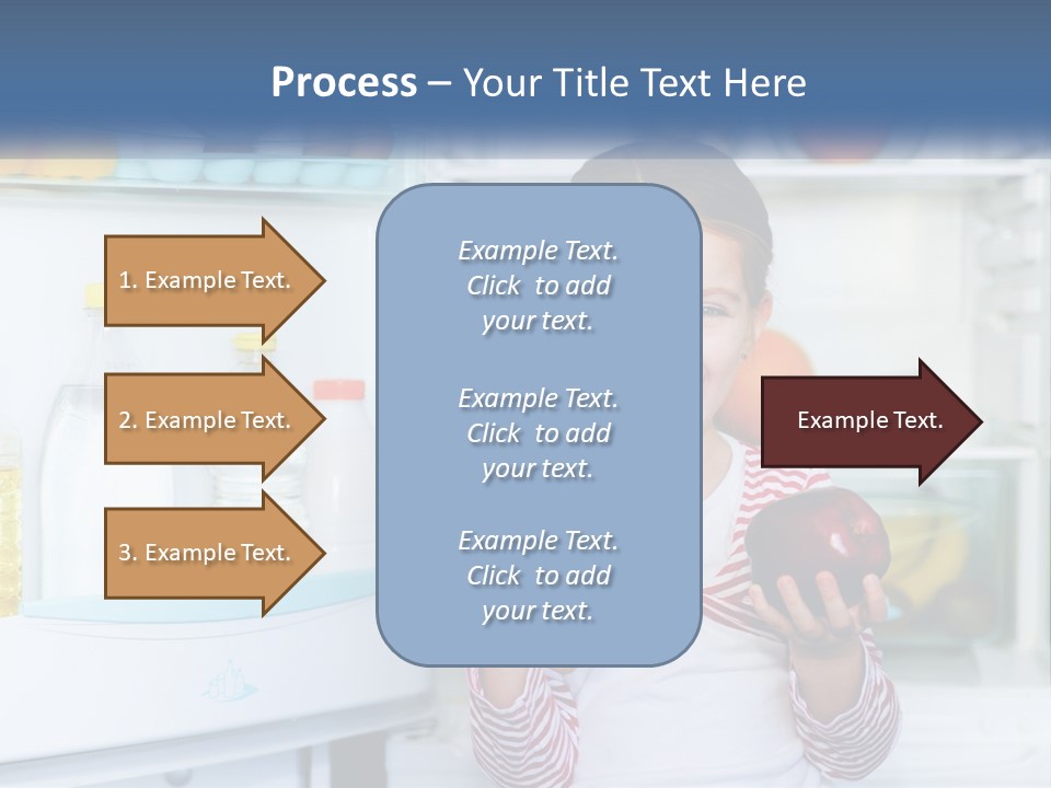 A Young Girl Holding Carrots In Front Of An Open Refrigerator PowerPoint Template