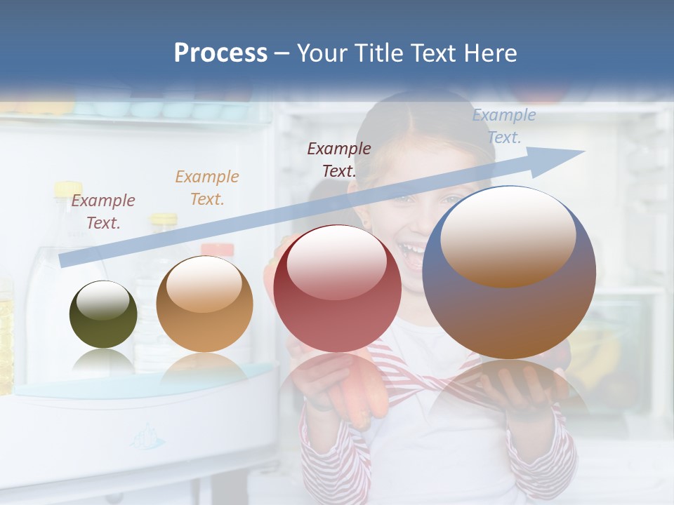 A Young Girl Holding Carrots In Front Of An Open Refrigerator PowerPoint Template