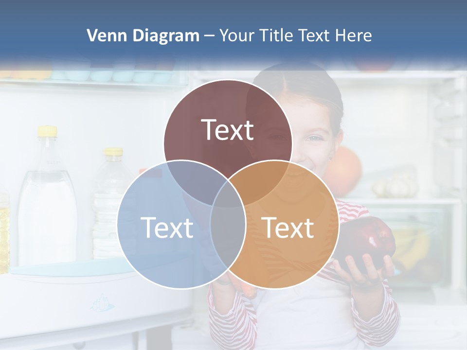 A Young Girl Holding Carrots In Front Of An Open Refrigerator PowerPoint Template