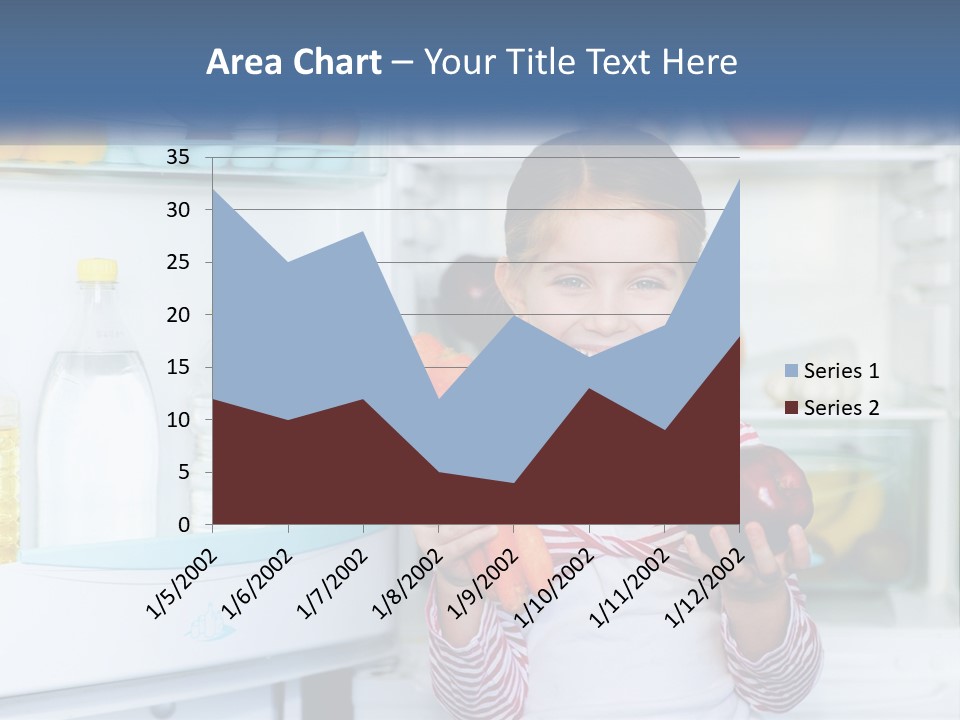 A Young Girl Holding Carrots In Front Of An Open Refrigerator PowerPoint Template