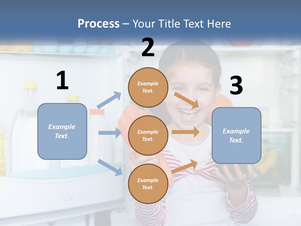 A Young Girl Holding Carrots In Front Of An Open Refrigerator PowerPoint Template