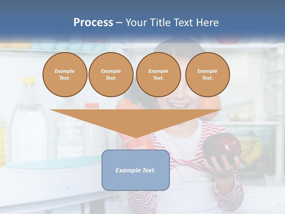 A Young Girl Holding Carrots In Front Of An Open Refrigerator PowerPoint Template