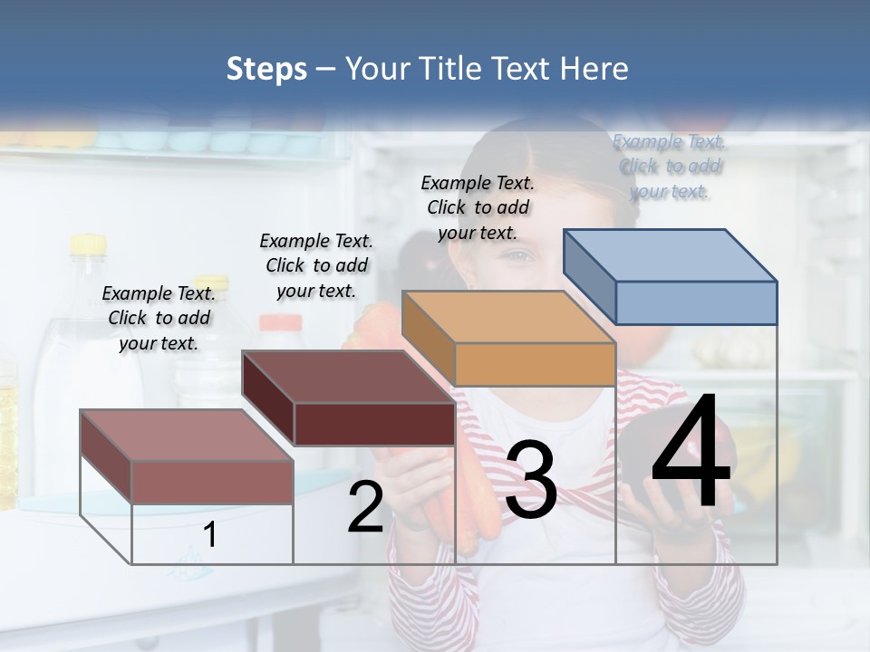 A Young Girl Holding Carrots In Front Of An Open Refrigerator PowerPoint Template