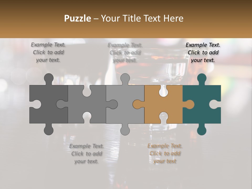 Two Glasses Of Alcohol On A Table With A Brown Background PowerPoint Template