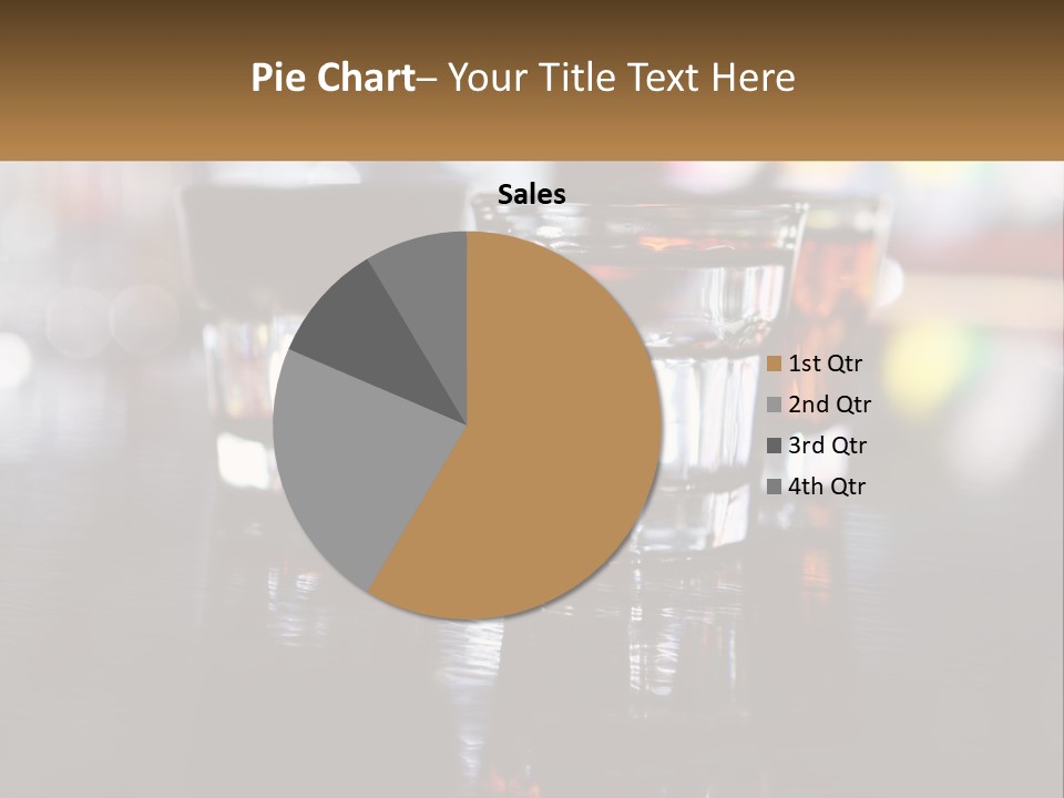 Two Glasses Of Alcohol On A Table With A Brown Background PowerPoint Template