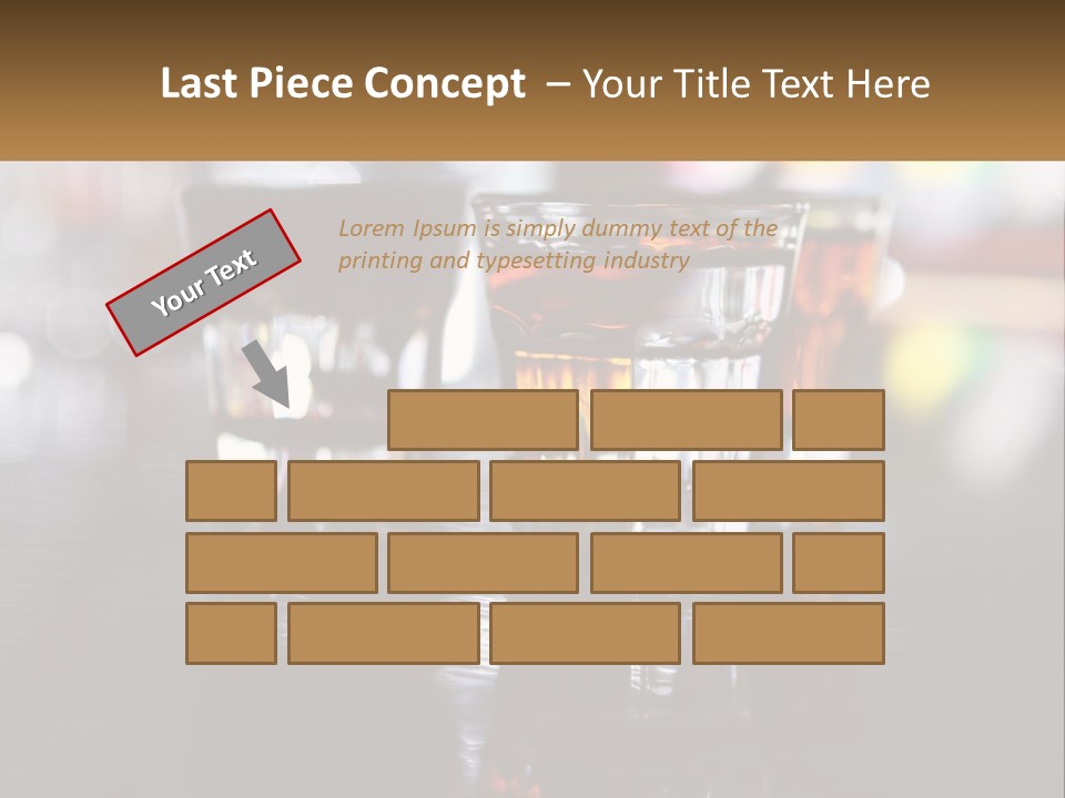 Two Glasses Of Alcohol On A Table With A Brown Background PowerPoint Template