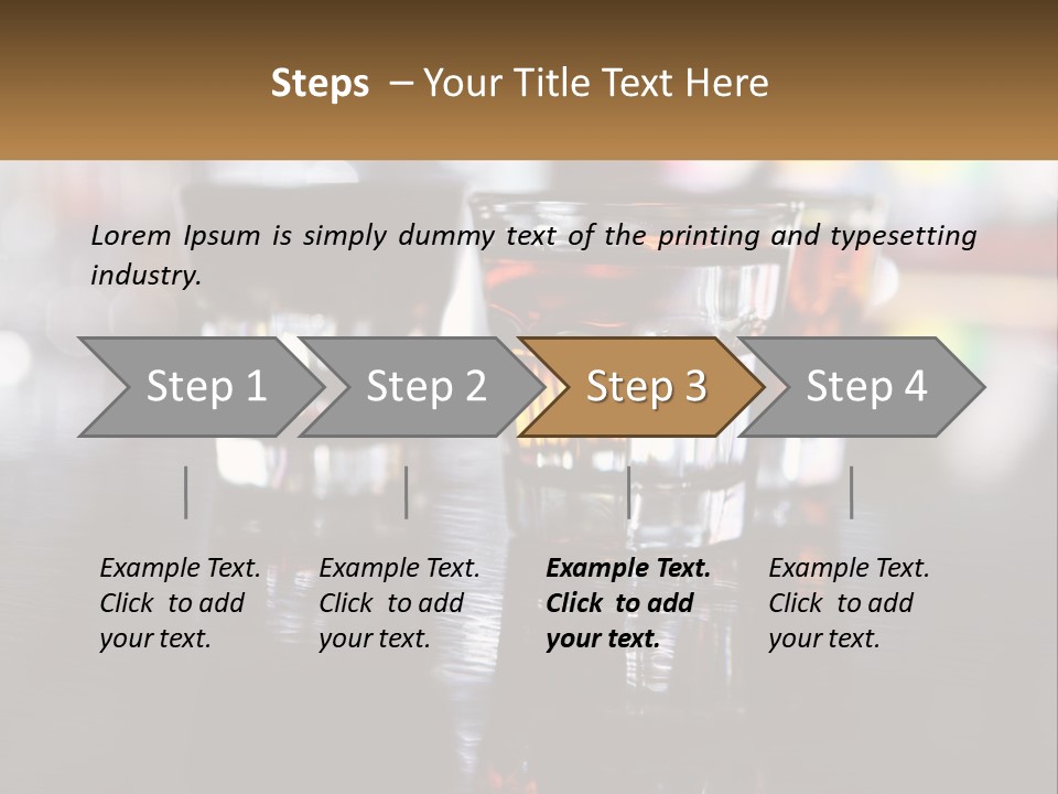 Two Glasses Of Alcohol On A Table With A Brown Background PowerPoint Template