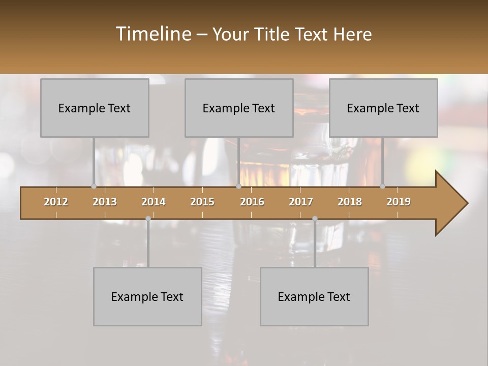 Two Glasses Of Alcohol On A Table With A Brown Background PowerPoint Template