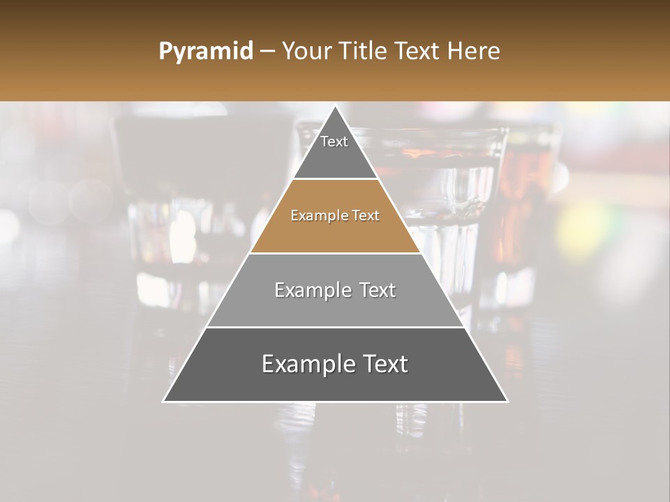 Two Glasses Of Alcohol On A Table With A Brown Background PowerPoint Template