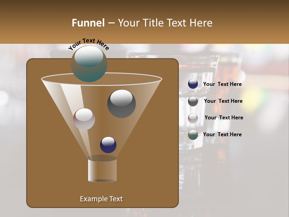Two Glasses Of Alcohol On A Table With A Brown Background PowerPoint Template
