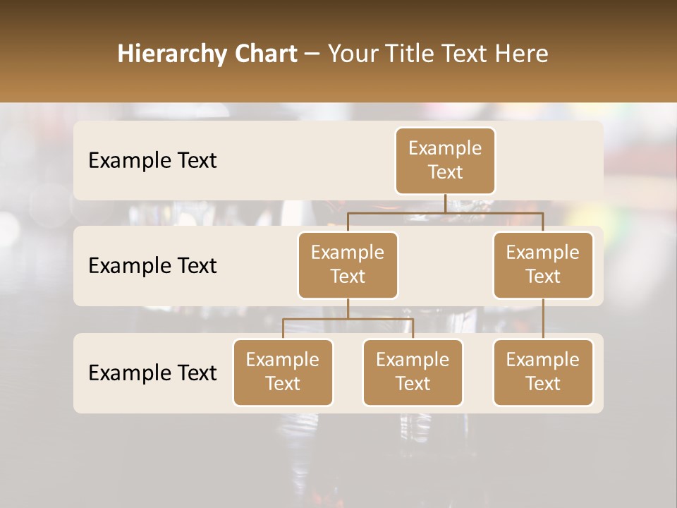 Two Glasses Of Alcohol On A Table With A Brown Background PowerPoint Template