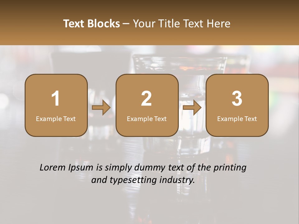 Two Glasses Of Alcohol On A Table With A Brown Background PowerPoint Template