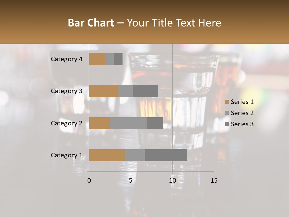 Two Glasses Of Alcohol On A Table With A Brown Background PowerPoint Template