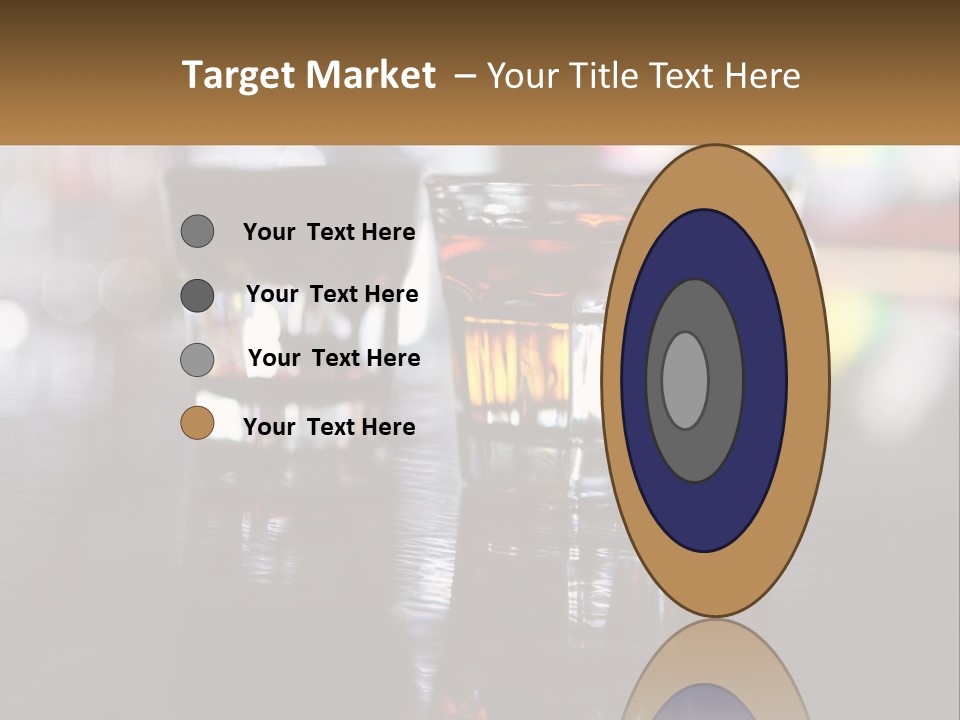 Two Glasses Of Alcohol On A Table With A Brown Background PowerPoint Template