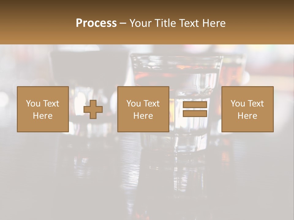 Two Glasses Of Alcohol On A Table With A Brown Background PowerPoint Template