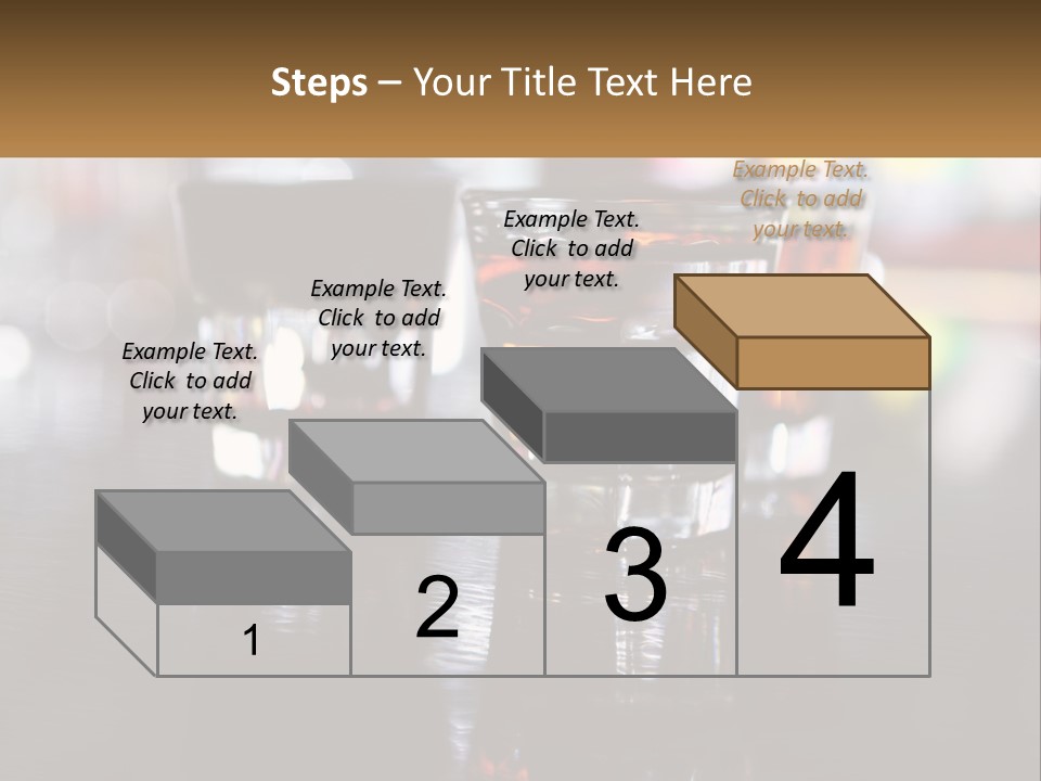 Two Glasses Of Alcohol On A Table With A Brown Background PowerPoint Template