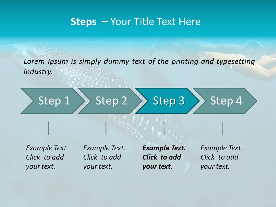 A Woman Swimming Next To A Whale In The Ocean PowerPoint Template