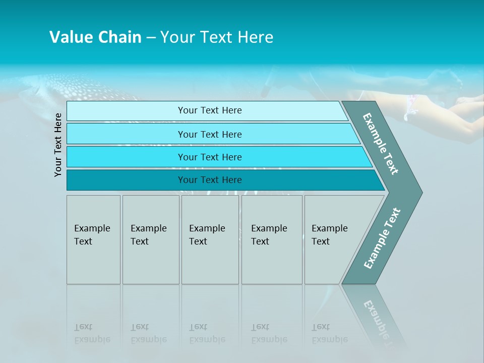 A Woman Swimming Next To A Whale In The Ocean PowerPoint Template