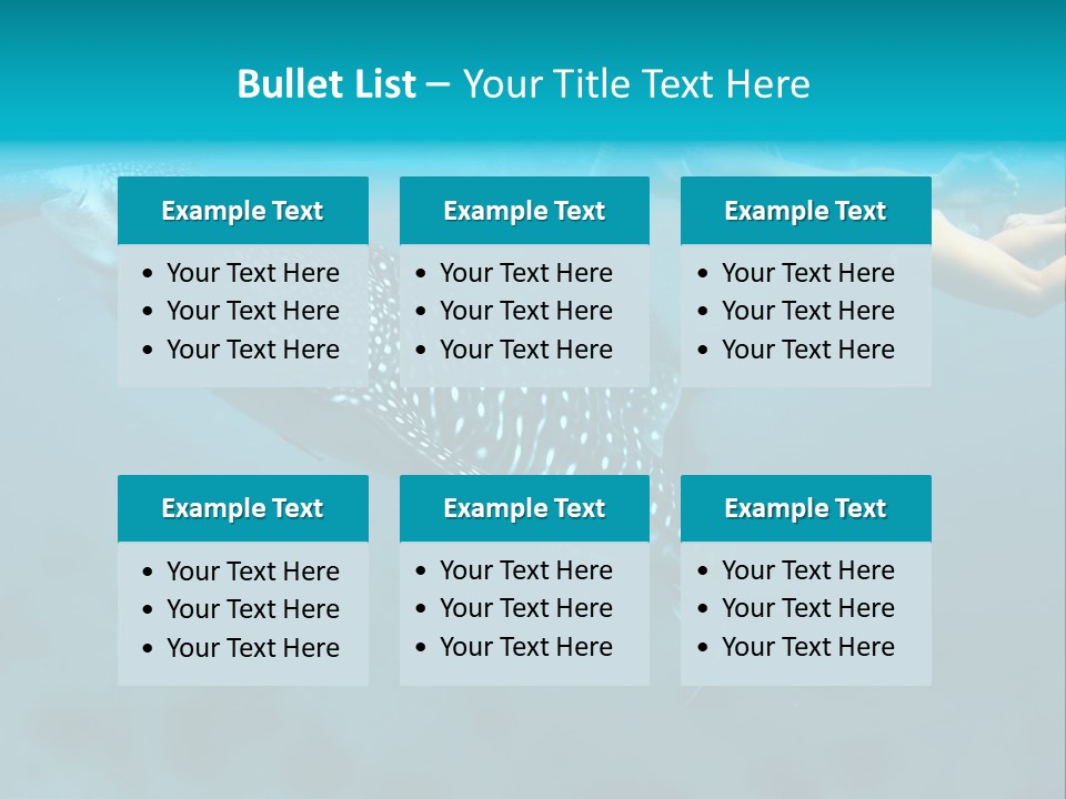 A Woman Swimming Next To A Whale In The Ocean PowerPoint Template