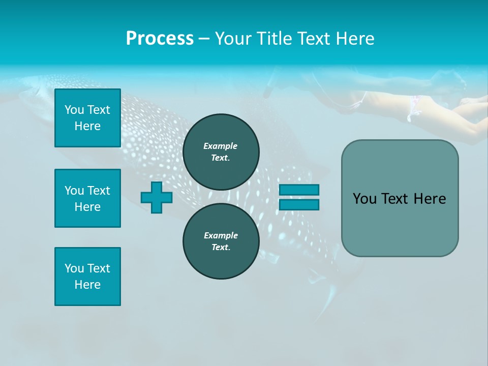 A Woman Swimming Next To A Whale In The Ocean PowerPoint Template