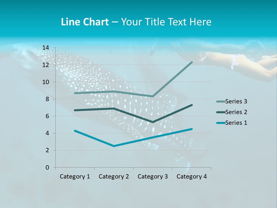 A Woman Swimming Next To A Whale In The Ocean PowerPoint Template