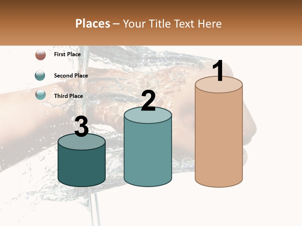 A Person's Hand With Water Splashing Out Of It PowerPoint Template