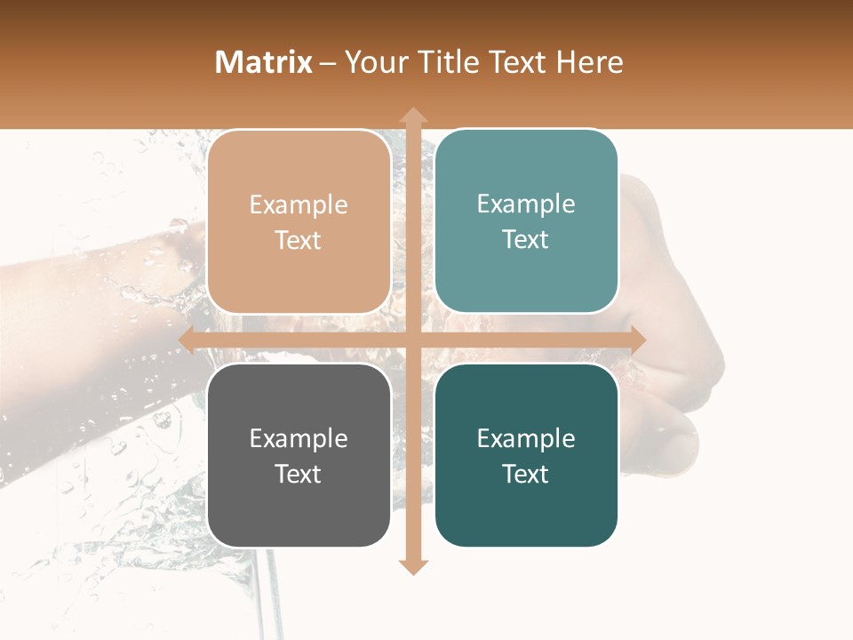 A Person's Hand With Water Splashing Out Of It PowerPoint Template