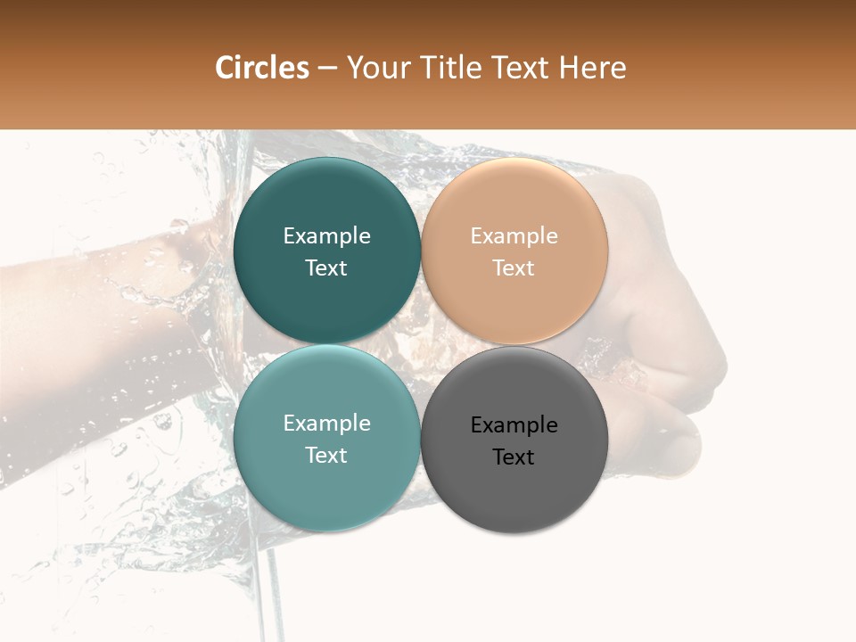 A Person's Hand With Water Splashing Out Of It PowerPoint Template