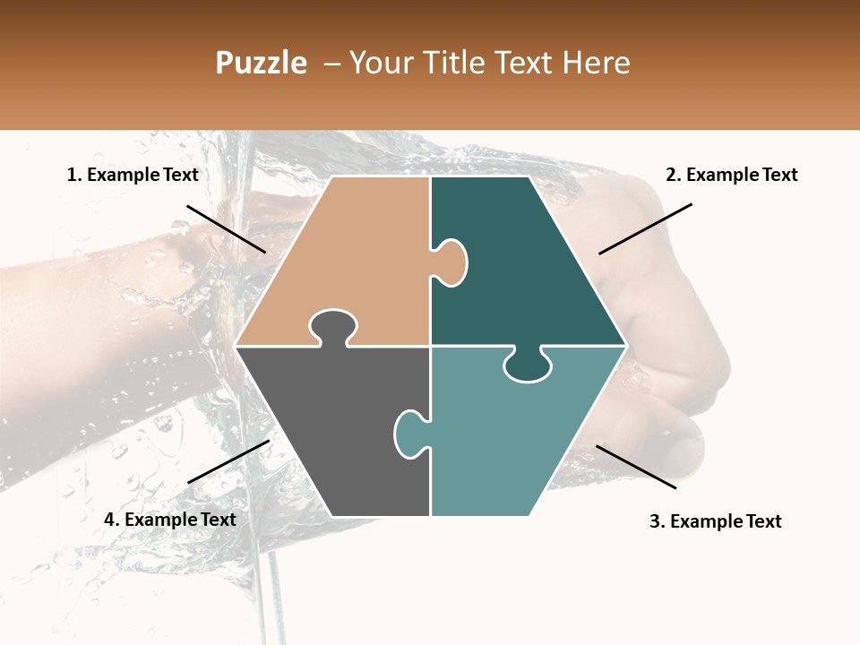 A Person's Hand With Water Splashing Out Of It PowerPoint Template