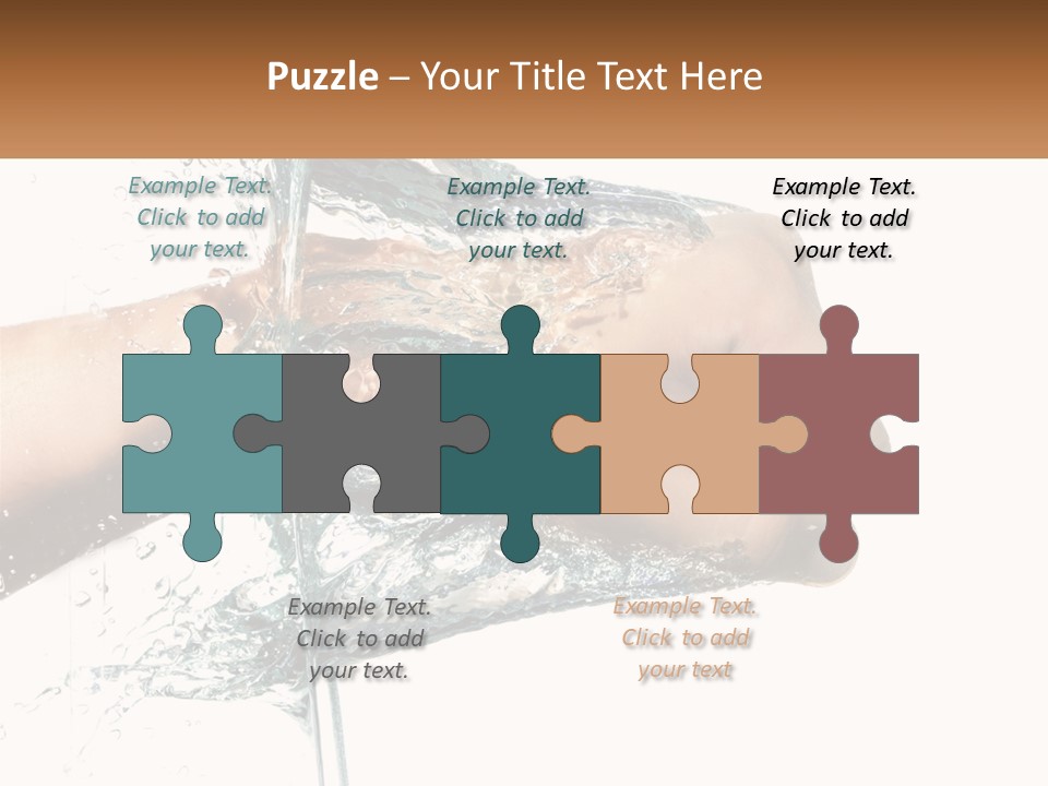 A Person's Hand With Water Splashing Out Of It PowerPoint Template