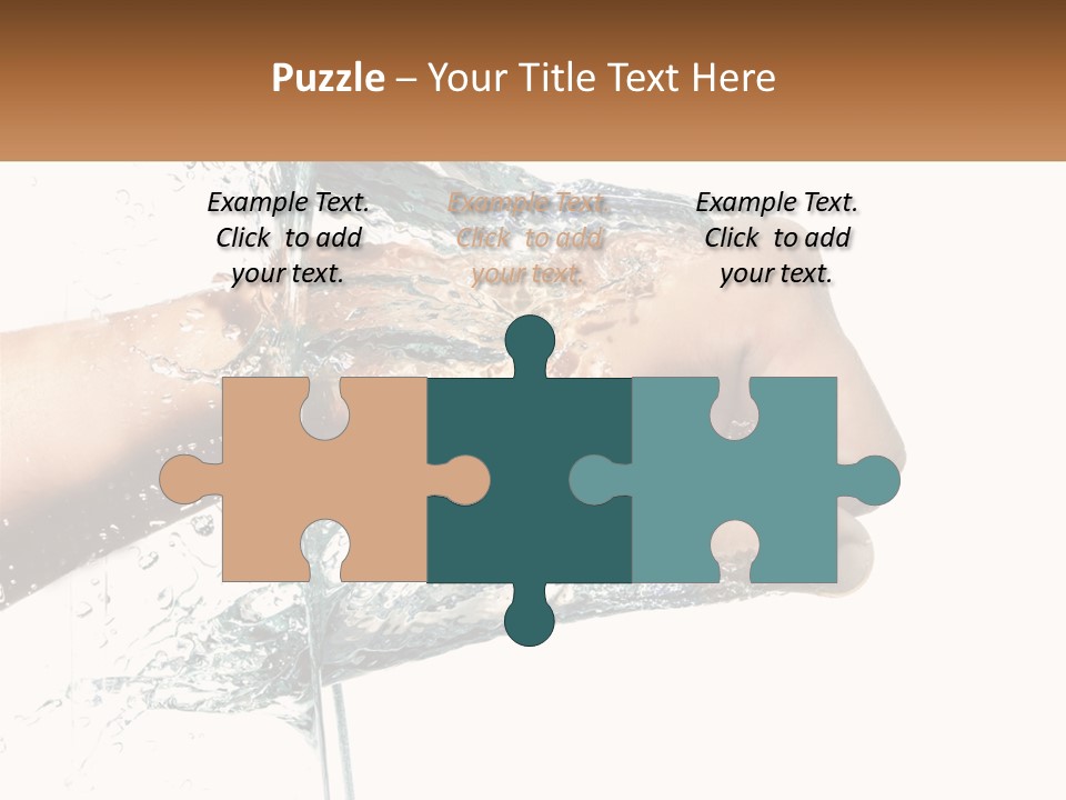 A Person's Hand With Water Splashing Out Of It PowerPoint Template