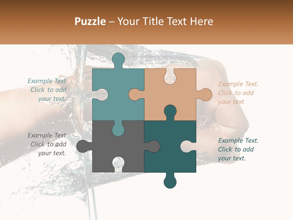 A Person's Hand With Water Splashing Out Of It PowerPoint Template