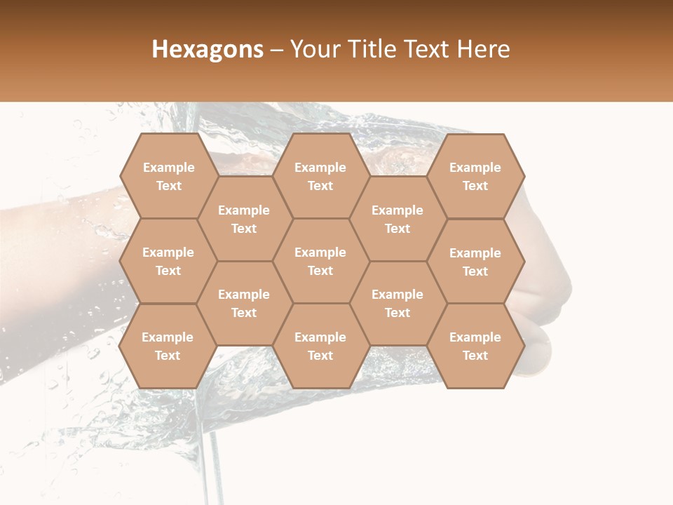 A Person's Hand With Water Splashing Out Of It PowerPoint Template