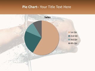 A Person's Hand With Water Splashing Out Of It PowerPoint Template