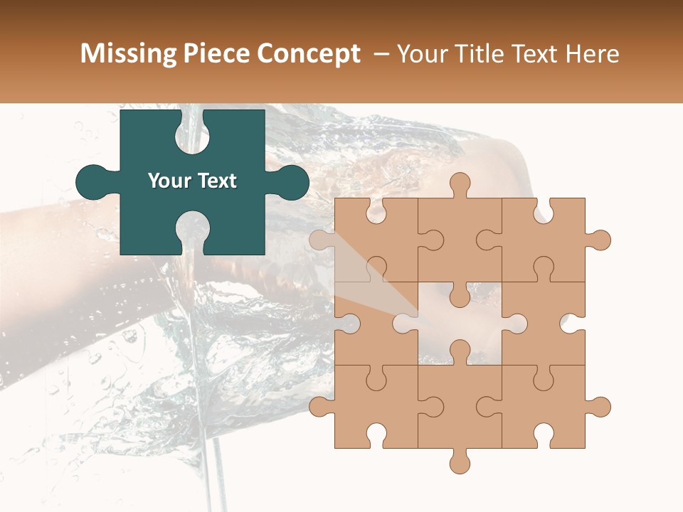 A Person's Hand With Water Splashing Out Of It PowerPoint Template