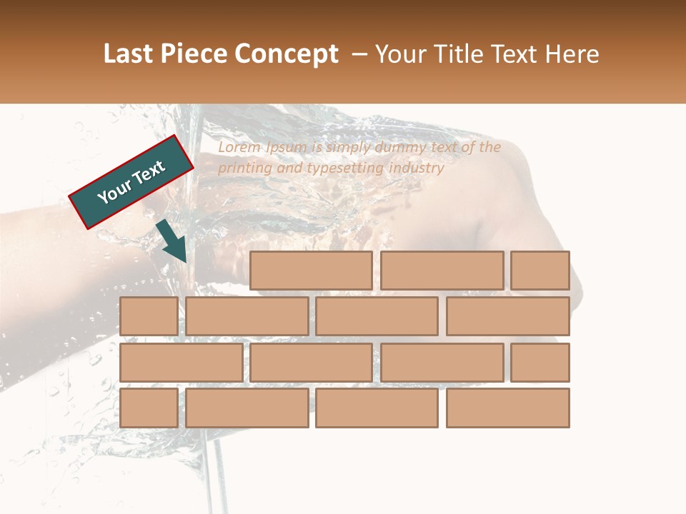 A Person's Hand With Water Splashing Out Of It PowerPoint Template