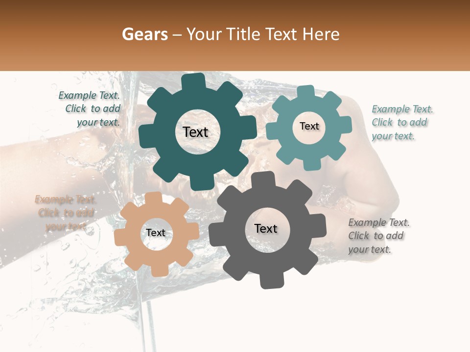 A Person's Hand With Water Splashing Out Of It PowerPoint Template