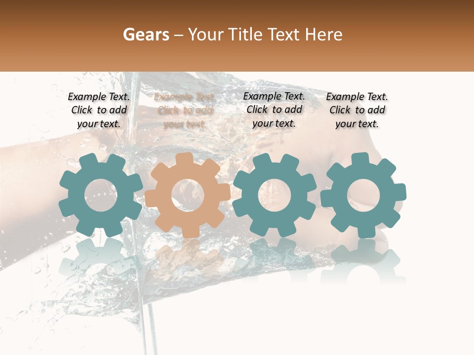 A Person's Hand With Water Splashing Out Of It PowerPoint Template