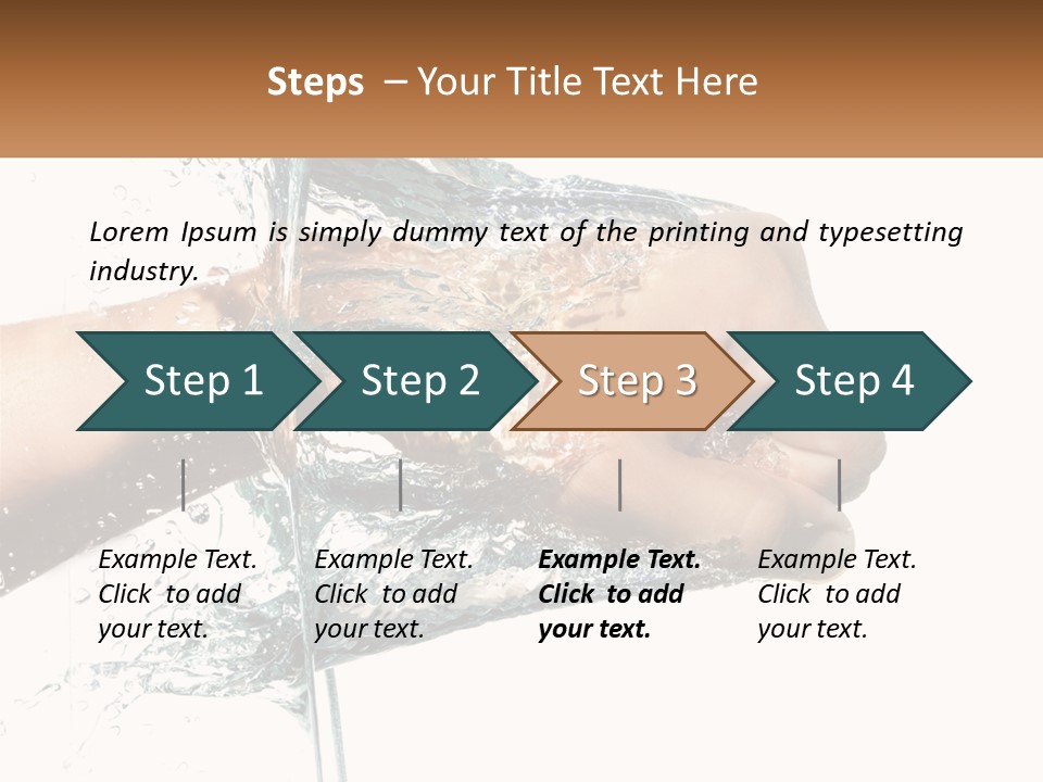 A Person's Hand With Water Splashing Out Of It PowerPoint Template