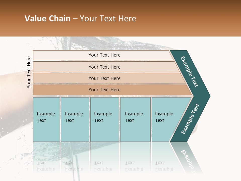 A Person's Hand With Water Splashing Out Of It PowerPoint Template