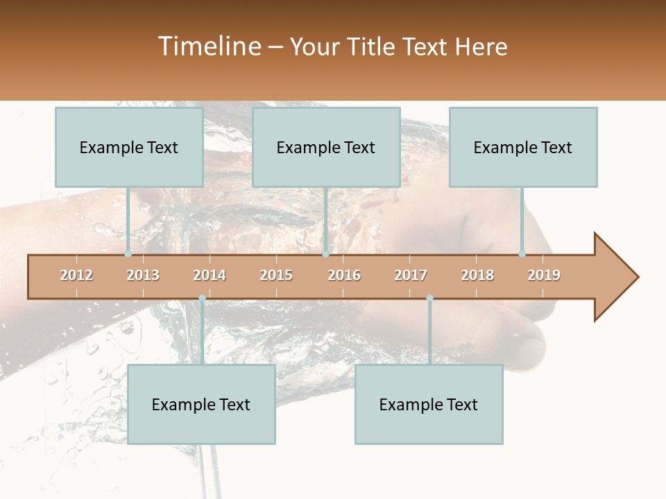 A Person's Hand With Water Splashing Out Of It PowerPoint Template