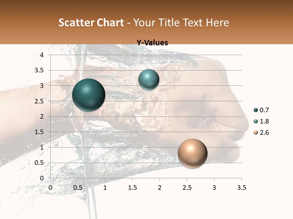 A Person's Hand With Water Splashing Out Of It PowerPoint Template