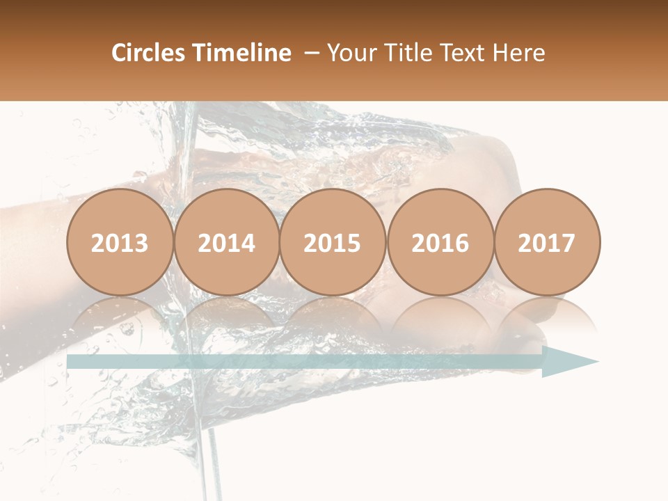 A Person's Hand With Water Splashing Out Of It PowerPoint Template